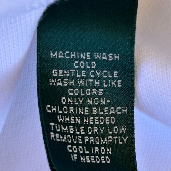 Lauren Ralph Lauren Women’s Polo Shirt White/Navy 2X - Picture 9 of 11